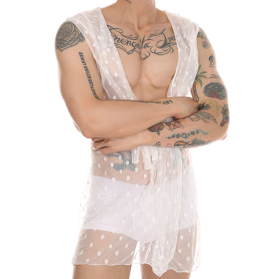 Bata de Dormir Transparente con Encaje para Hombre - Image 22