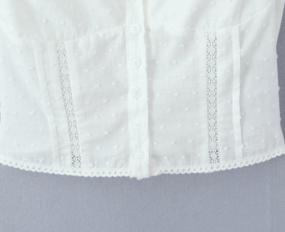 Cardigan Corto con Bordado Floral y Botones - Image 32