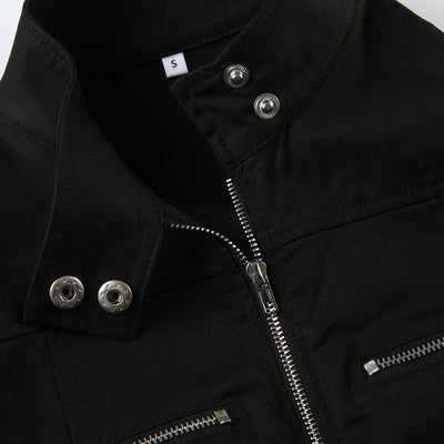 Chaqueta Slim Fit con Cuello de Pie y Cierre de Cremallera - Image 16
