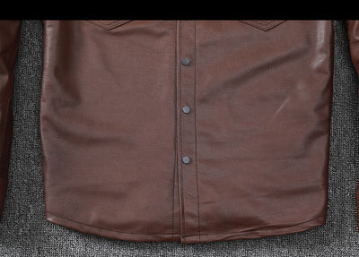 Camisa de Cuero Genuino Oveja para Hombre - Image 38