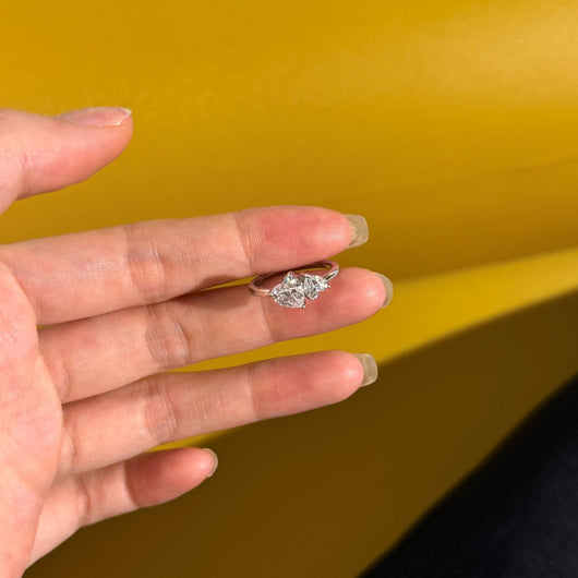 Anillo de Plata S925 Corazón Doble con Piedras Principales - Image 15