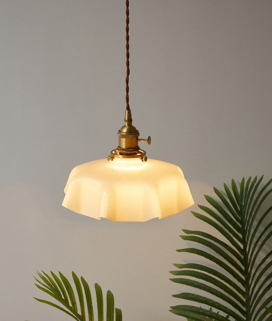 Lámpara Colgante Nórdica Pétalos de Cristal y Latón Cremoso - Image 19