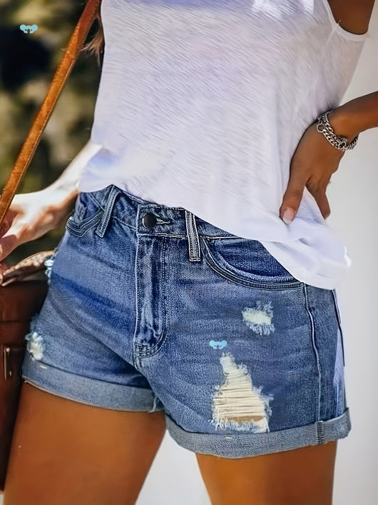 Shorts Elásticos Talla Grande para Mujer - Diseño Primavera con Pliegues - Image 10