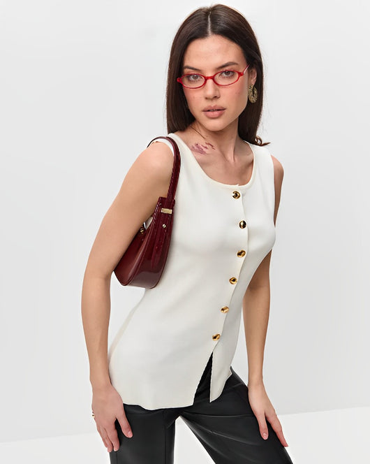 Chaleco Tejido Slim Fit con Hebilla Metálica - Image 19
