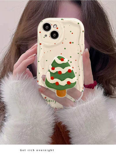 Funda para Teléfono con Soporte y Diseño Navideño de Puntos Coloridos - Image 12