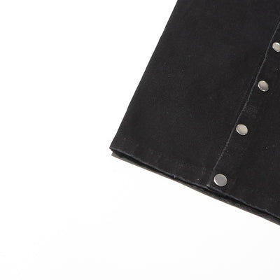 Jeans Talle Alto Irregular con Botones Desmontables - Image 40