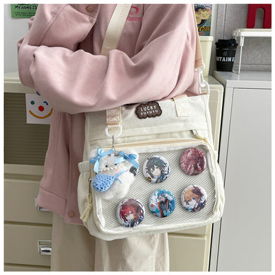 Bolsa Crossbody Transparente de Gran Capacidad Estilo Japonés para Estudiantes - Image 14