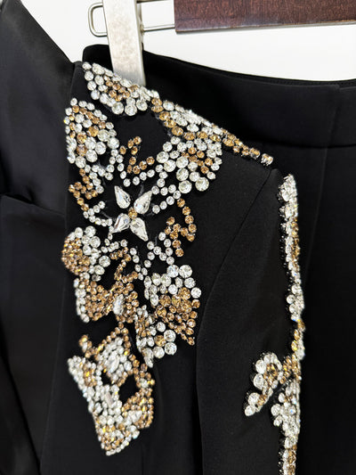 Traje Elegante con Blazer de Strass y Pantalón Dividido - Image 16
