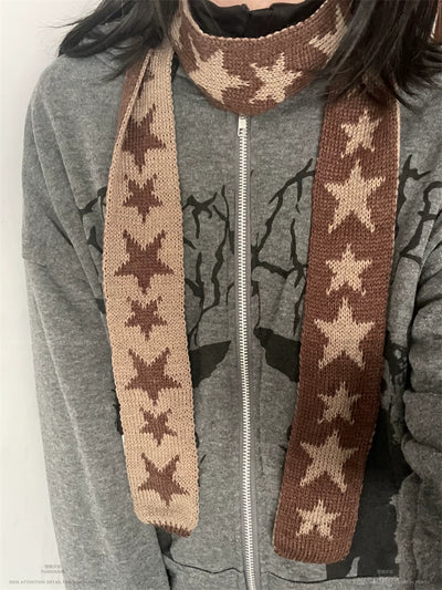 Bufanda Tejida con Estrellas para Otoño e Invierno - Image 22