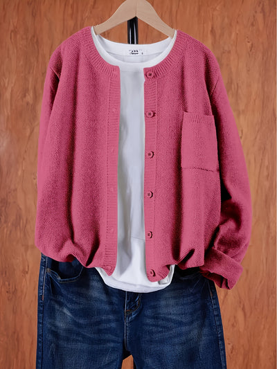 Cardigan Tejido de Abrigo en Colores Puros para Mujer - Image 11