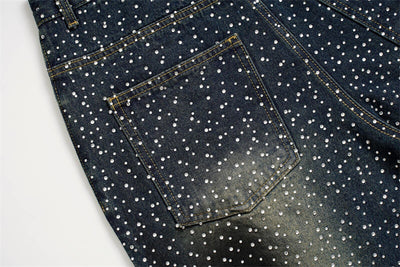 Pantalones Jeans Rectos Anchos con Detalles de Strass - Diseño Casual Moderno - Image 42