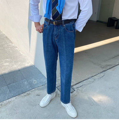 Jeans Slim Fit Estilo Retro Británico para Hombre - Image 23