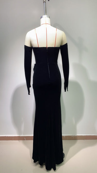 Vestido de Fiesta Elegante con Detalles Calados y Terciopelo - Image 19