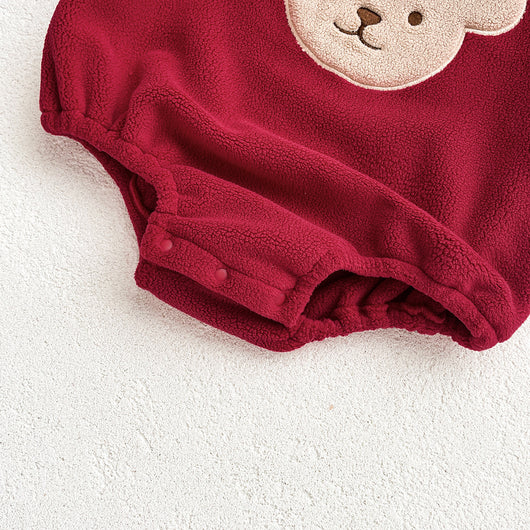 Pijama Enterizo Bebé Osito Cartoon Cálido de Felpa con Capucha - Image 16