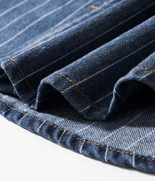 Camisa Denim a Rayas con Efecto Vintage Desgastado - Image 55