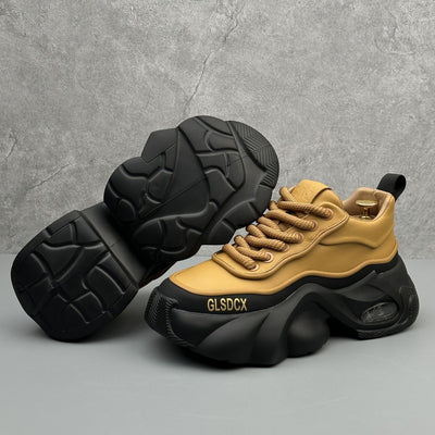 Zapatos Deportivos de Plataforma en Cuero para Hombre - Estilo Moderno y Confort - Image 37