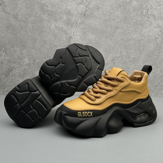 Zapatos Deportivos de Plataforma en Cuero para Hombre - Estilo Moderno y Confort - Image 37