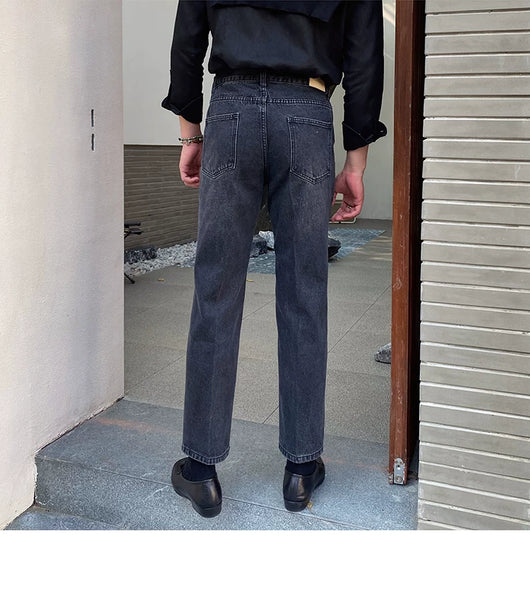 Jeans Slim Fit Estilo Retro Británico para Hombre - Image 53