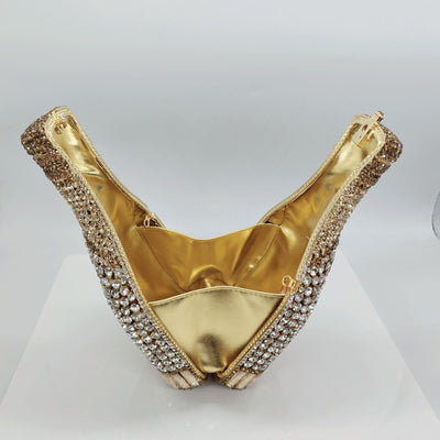 Clutch de Noche Champagne con Cristales Brillantes para Mujer - Image 61