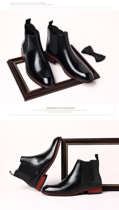Botas Chelsea para Hombre Otoño Respirables Punta Afilada - Image 11