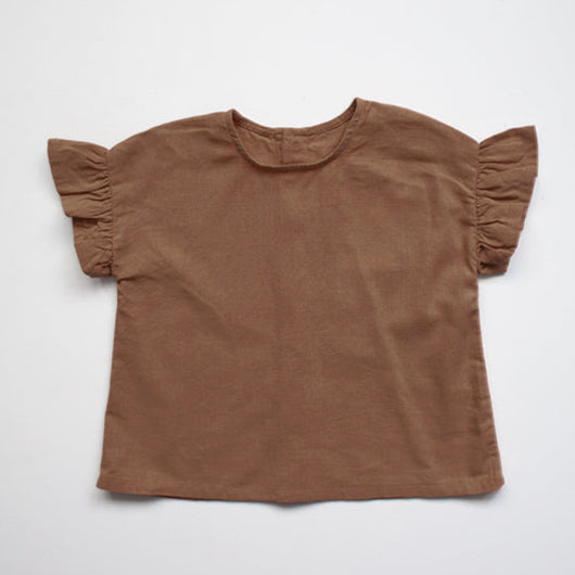 Conjunto Infantil de Algodón y Lino con Volantes - Camiseta Suelta y Casual - Image 22