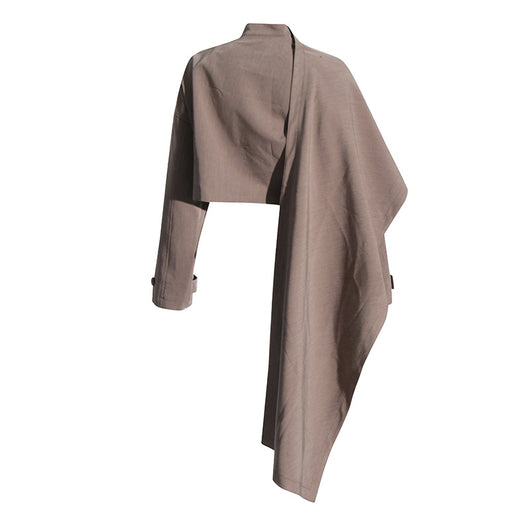 Blazer Ejecutivo con Capa y Cuello Alto para Mujer - Image 33
