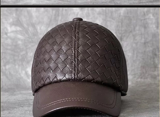 Gorra de Beisbol Invierno Cuero Genuino Piel de Cabra para Hombre - Image 21