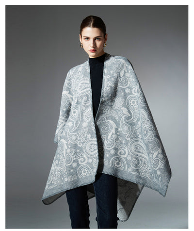 Chal Cruzado de Lana Jacquard con Estampado Paisley - Image 28