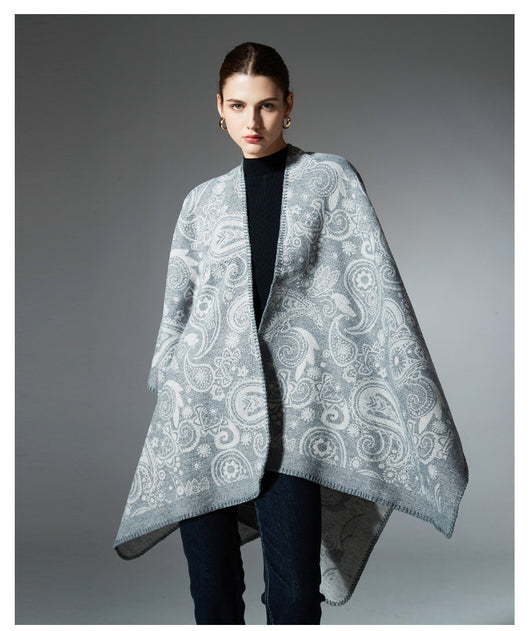 Chal Cruzado de Lana Jacquard con Estampado Paisley - Image 28