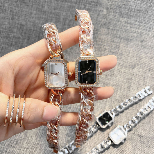 Reloj de Mujer Rectangular de Lujo Estilo Clásico con Movimiento de Cuarzo - Image 15
