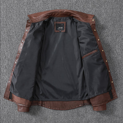 Camisa de Cuero Genuino Oveja para Hombre - Image 26