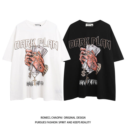 Playera Hip Hop Cuello Redondo Manga Corta Casual - Image 24