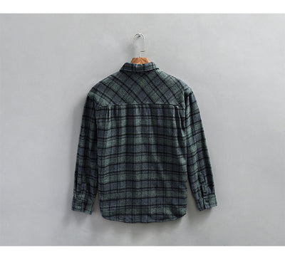 Camisa Casual de Cuadros Retro para Hombre - Image 15