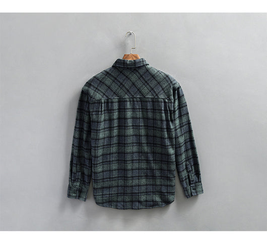 Camisa Casual de Cuadros Retro para Hombre - Image 15