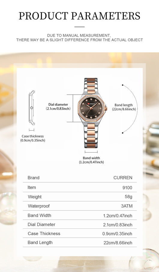 Reloj Elegante Impermeable con Cristales Decorativos - Image 41