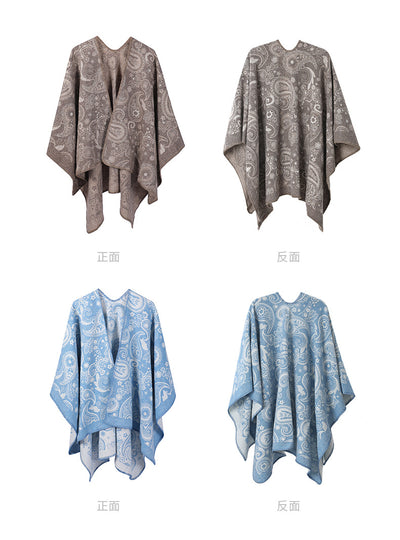 Chal Cruzado de Lana Jacquard con Estampado Paisley - Image 12