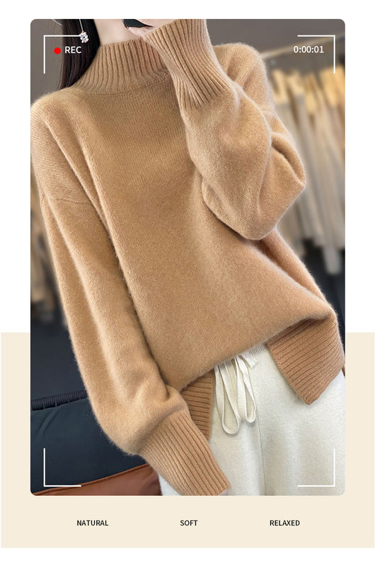 Suéter Grueso para Mujer con Cuello Alto y Hombros Caídos - Image 15