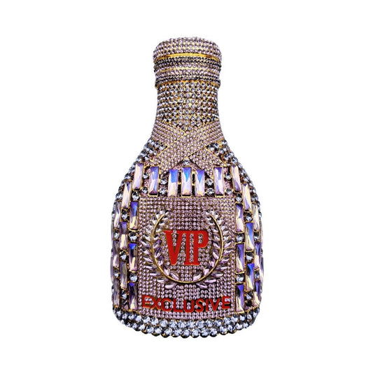 Bolso de Cena Elegante con Diseño de Botella de Champagne y Mano de Diamantes - Image 55