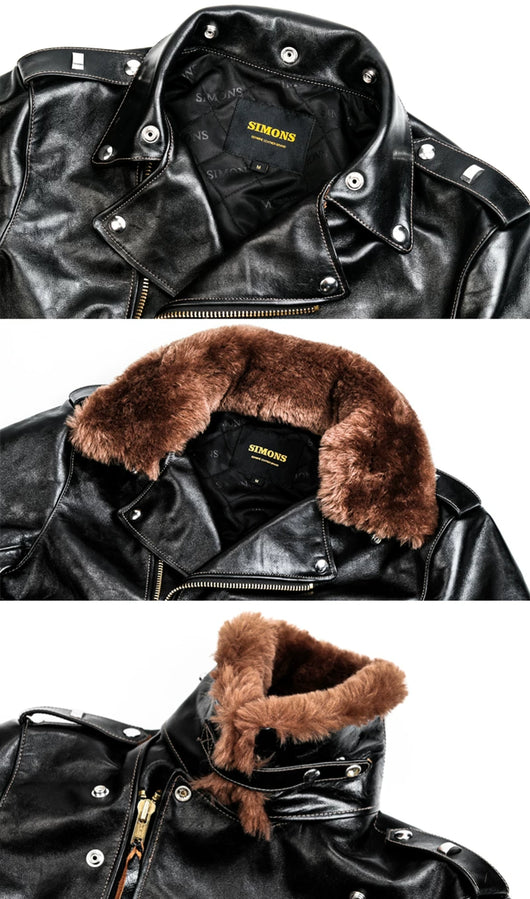 Chaqueta para Hombre con Cuello de Piel Desmontable y Cinturón Ajustable - Image 19