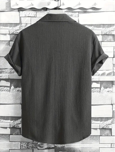 Camisa Casual de Manga Corta Holiday Leisure sin Arrugas para Hombre - Image 17