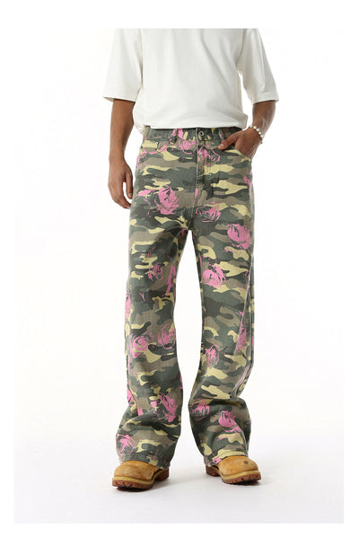 Jeans Rectos Estilo Camuflaje Lavado Clásico - Image 50