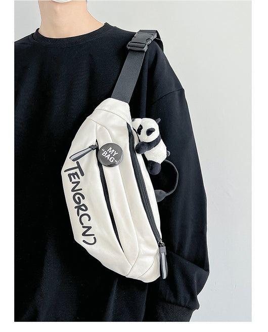 Bolsa Pecho Hombre Estilo Japonés Crossbody Deportiva con Compartimentos Cargo - Image 15