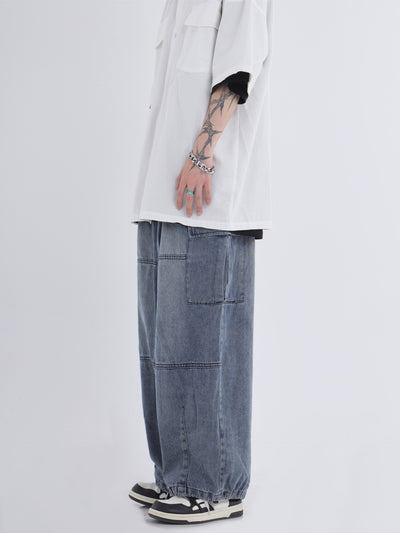 Jeans de Trabajo Holgados Efecto Desgastado - Image 16