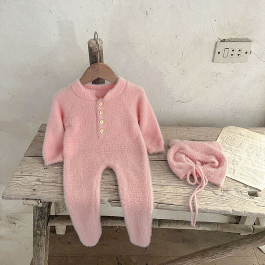Pijama Enterizo Bebé Invierno Peluche Oso con Pies - Image 30