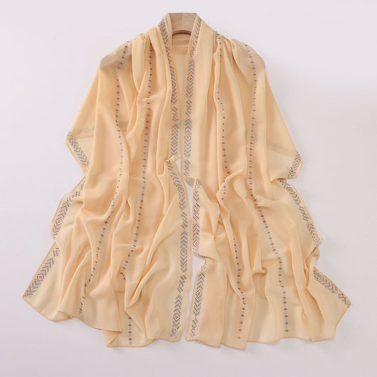 Pañuelo de Gasa de Perlas para Mujer - Elegancia Moderna - Image 45