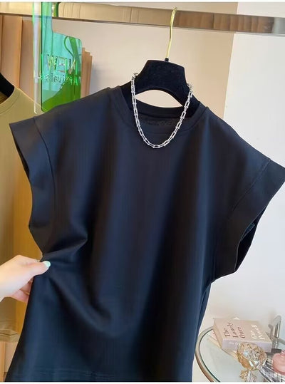 Blusa Suelta sin Mangas de Color Sólido - Comodidad y Estilo - Image 38
