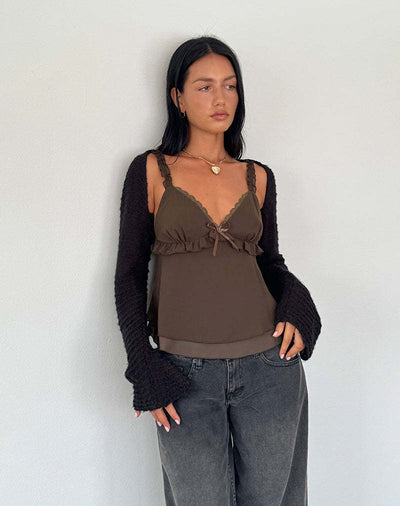 Blusa Tirante Fina con Encaje y Pliegues - Image 24