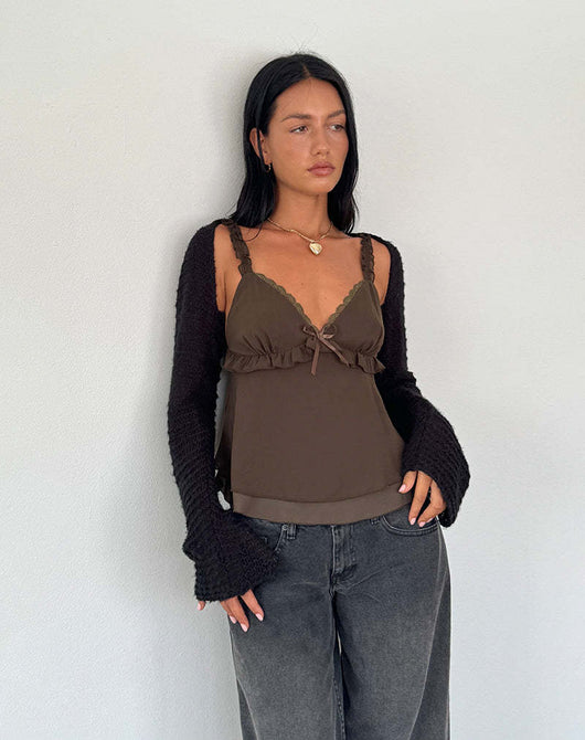 Blusa Tirante Fina con Encaje y Pliegues - Image 24