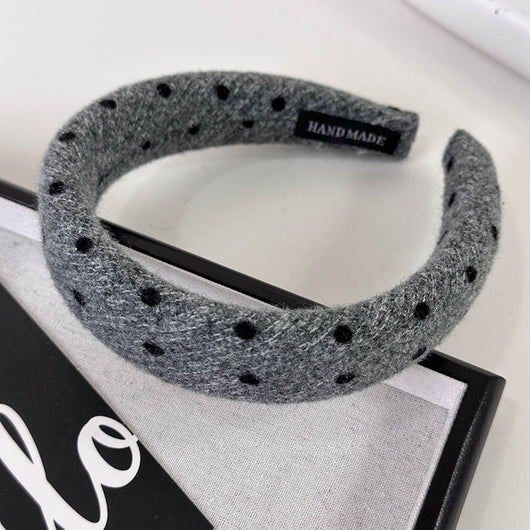 Diadema Tejida Retro Francesa con Lunares para Mujer - Image 22