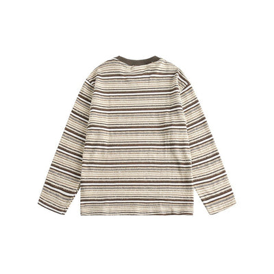 Camiseta a Rayas de Manga Larga - Sudadera Versátil para Hombre y Mujer - Image 60